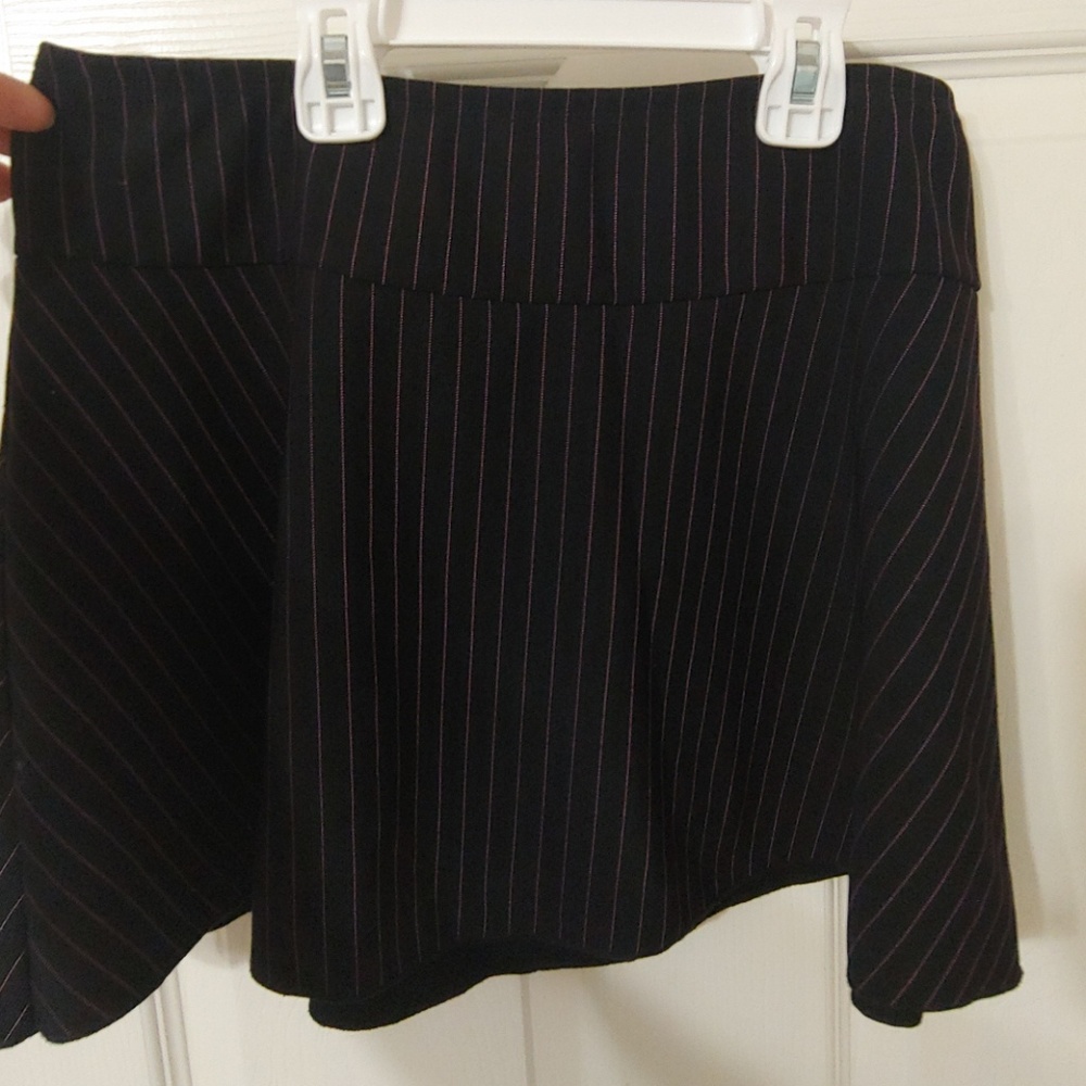 Black and pink mini skirt